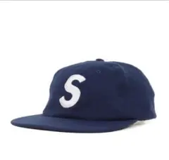Supreme シュプリーム キャップ Sロゴ ウール 6パネルキャップ 紺色