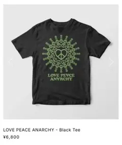 hevds LOVE PEACE ANARCHY - ブラックTシャツ