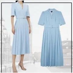 【新品】Karen Millenフォーエバープリーツミディドレス UK4