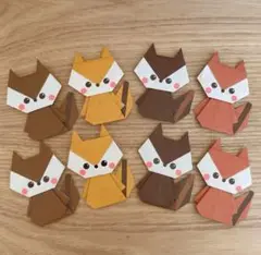 リス　8点　折り紙　ハンドメイド　秋　動物