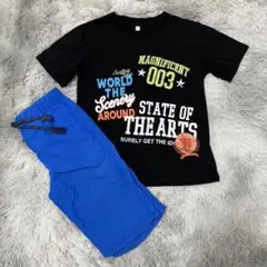 【150cm】Tシャツとショートパンツセット上下2点
