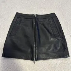レザースカート ブラック