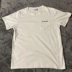 Columbia ホワイト Tシャツ Mサイズ ポケット付き