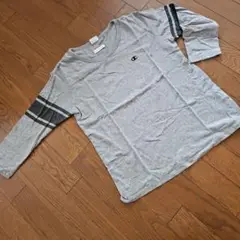 Champion レディース 長袖Tシャツ グレー