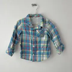 lachiave チェック柄長袖シャツ 90cm