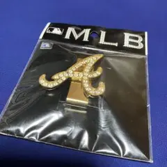 アトランタ・ブレーブス　MLBグッズ　マネークリップ　ゴールド　未使用