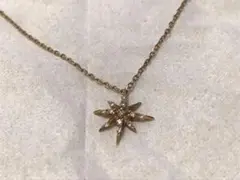 アガット agete ネックレス スター メレダイヤ12粒 K18