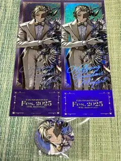 FGOフェス 2025 アマデウス チケット風カード 2点 缶バッジ