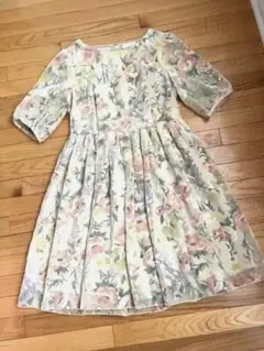 エフデ 花柄ワンピース 日本製