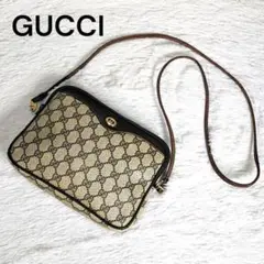 美品 GUCCI オールドグッチ アクセコ ショルダーバッグ GG柄 PVC