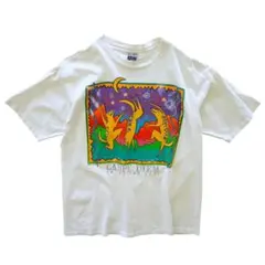 90s ヴィンテージ アートTシャツ USA製 ホワイト 古着 シングルステッチ