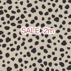 SALE 2m ダルメシアン柄 グレージュ ツイル