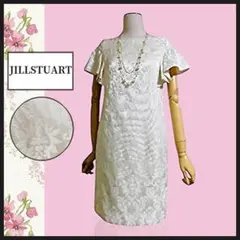 【ジルスチュアート】フレアスリーブ　ジャガード織　ワンピース　0　セレモニー