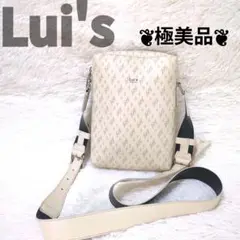 極美品✨️　Lui's ルイス　スクエアショルダーバッグ　ホワイト