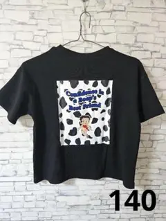 BettyBoop ベティーちゃん プリントTシャツ140 ブラック