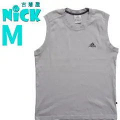 adidas アディダス ノースリーブTシャツ グレー M トレーニングウェア
