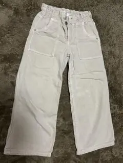 ZARA キッズ ロングパンツ 8 (128cm) ベージュ