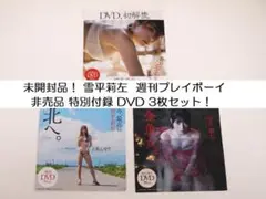 未開封品!雪平莉左 週刊プレイボーイ 非売品 特別付録 DVD 3枚セット!