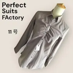 新品✨Perfect Suits FActory✨胸元ギャザーのシャツブラウス