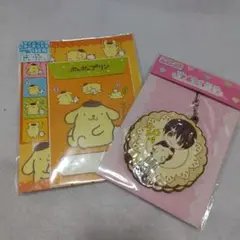 ポムポムプリン レターセットとラバーストラップ