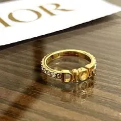 DIOR EVOLUTION ディオール リング 指輪 ゴールド ラインストーン