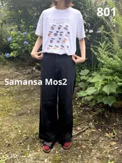 801 Samansa Mos2 デニムバギーパンツ