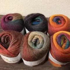 グラデーションウールヤーン6玉セット