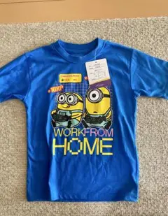 ミニオン WORK FROM HOME Tシャツ 120サイズ 青
