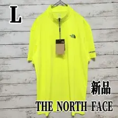 新品 日本未発売 ノースフェイス メンズ L さらてろ ネックシャツ ポロシャツ