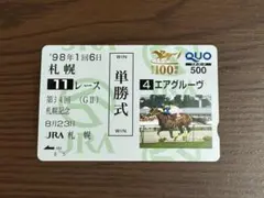 使用済み　QUOカード　エアグルーヴ　JRA