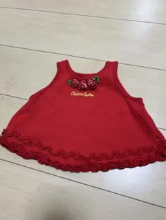 MIKIHOUSE チエコサク 赤いタンクトップ フリル付き