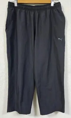 【美品】PUMA ブラック トレーニングパンツ　八分丈