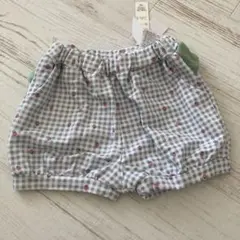 【新品タグ付き】バースデイ　いちご　チェック　ショートパンツ　ズボン　90
