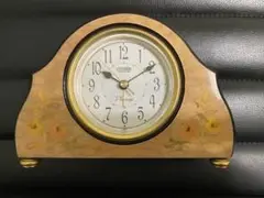 CITIZEN 木製置時計 花柄装飾