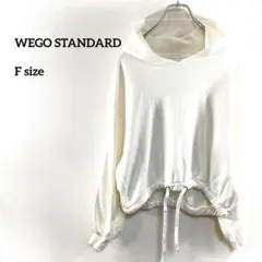 WEGO ホワイト パーカー ショートFサイズa185②