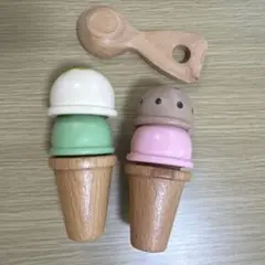 木製アイスクリームセット　ウッディプッディ製