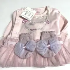新品未使用☆mezzo piano ロンパース50-70 靴下付き メゾピアノ