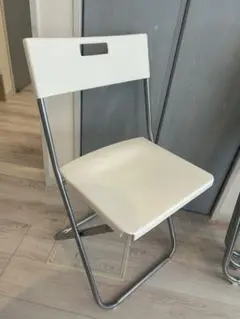 IKEA GUNDE ホワイト折りたたみ椅子 4個セット