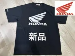 新品☆HONDA ロゴ Tシャツ mサイズ 黒 刺繍ロゴ