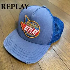 REPLAY 刺繍ロゴ トラッカーキャップ