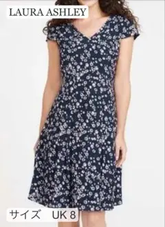 イギリス直輸入:ローラアシュレイ Sワンピース　裏地付き　新品 UK8 Sサイズ