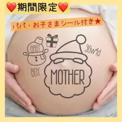 ❤️期間限定❤️No.7【クリスマスfam】マタニティシール マタニティフォトシール