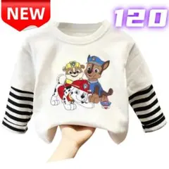 ⭐新品⭐パウパトロール Tシャツ 長袖 綿 重ね着風 春秋冬 トップス 120