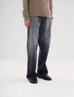 AURALEE 24AW DENIM PAINTER PANTS BLACK 4