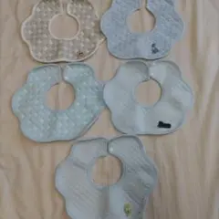 ベビー　よだれかけ　防水　5枚　1回使い