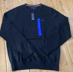 TOMMY HILFIGER ブラック Vネック セーター L/G