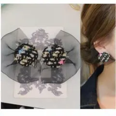 618＊2way ベージュ ツイード チュール 大人可愛い 高見え 上品プチプラ