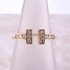 ★Tiffanyu0026Co.★ ティファニーT ダイヤモンド ワイヤーリング K18