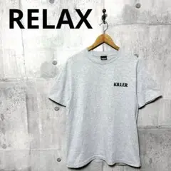 RELAX リラックス メンズ プリントT Tシャツ M グレー