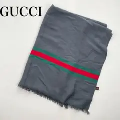 GUCCI マフラー ストール ショール gg柄 シェリーライン グレー